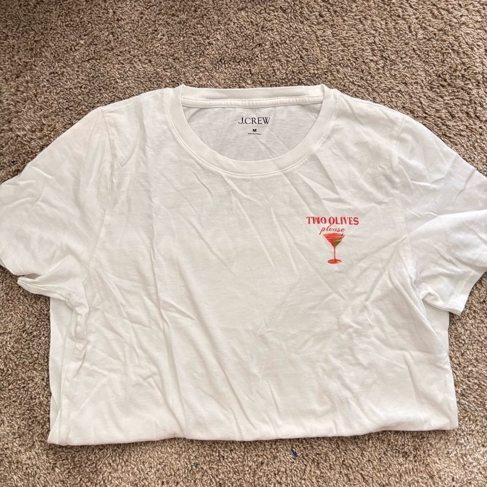 J. Crew Short Sleeve T-shirt “two olives please” - medium
